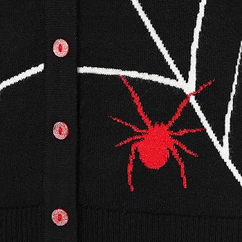 トップス FOR SOMEONE SPIDER KNIT CARDY Spider Web Plush Knit Pocket Button Front Cardigan – BloomChic